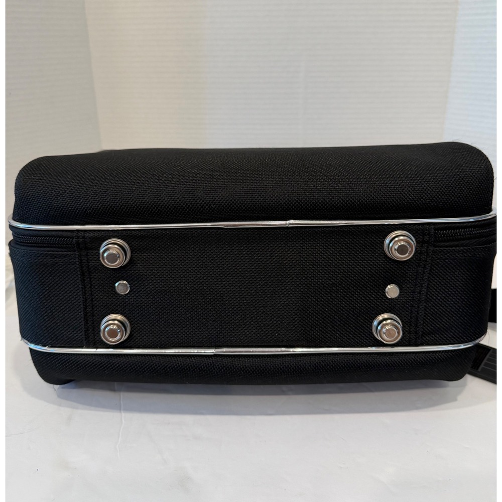 LUCA VERGANI Black Make Up Travel Hard Case Bag w/ Strap - Picture 11 of 11